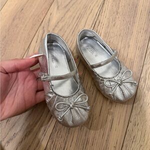 Zara Silver Ballet Toddler Shoes